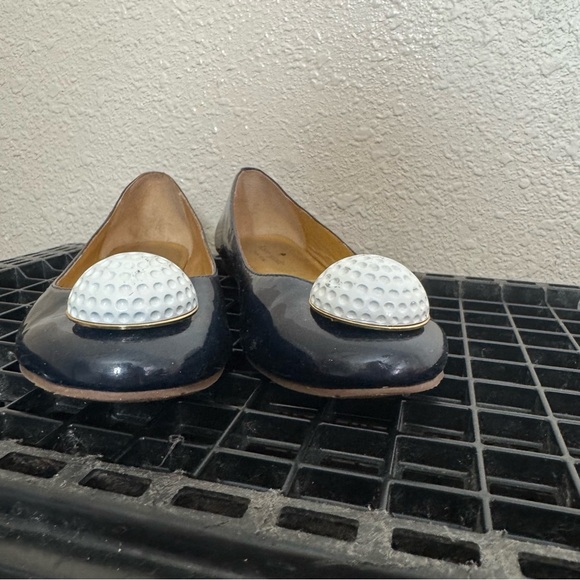 Kate Spade Golf Ball Navy Patented Flats - Picture 3 of 10